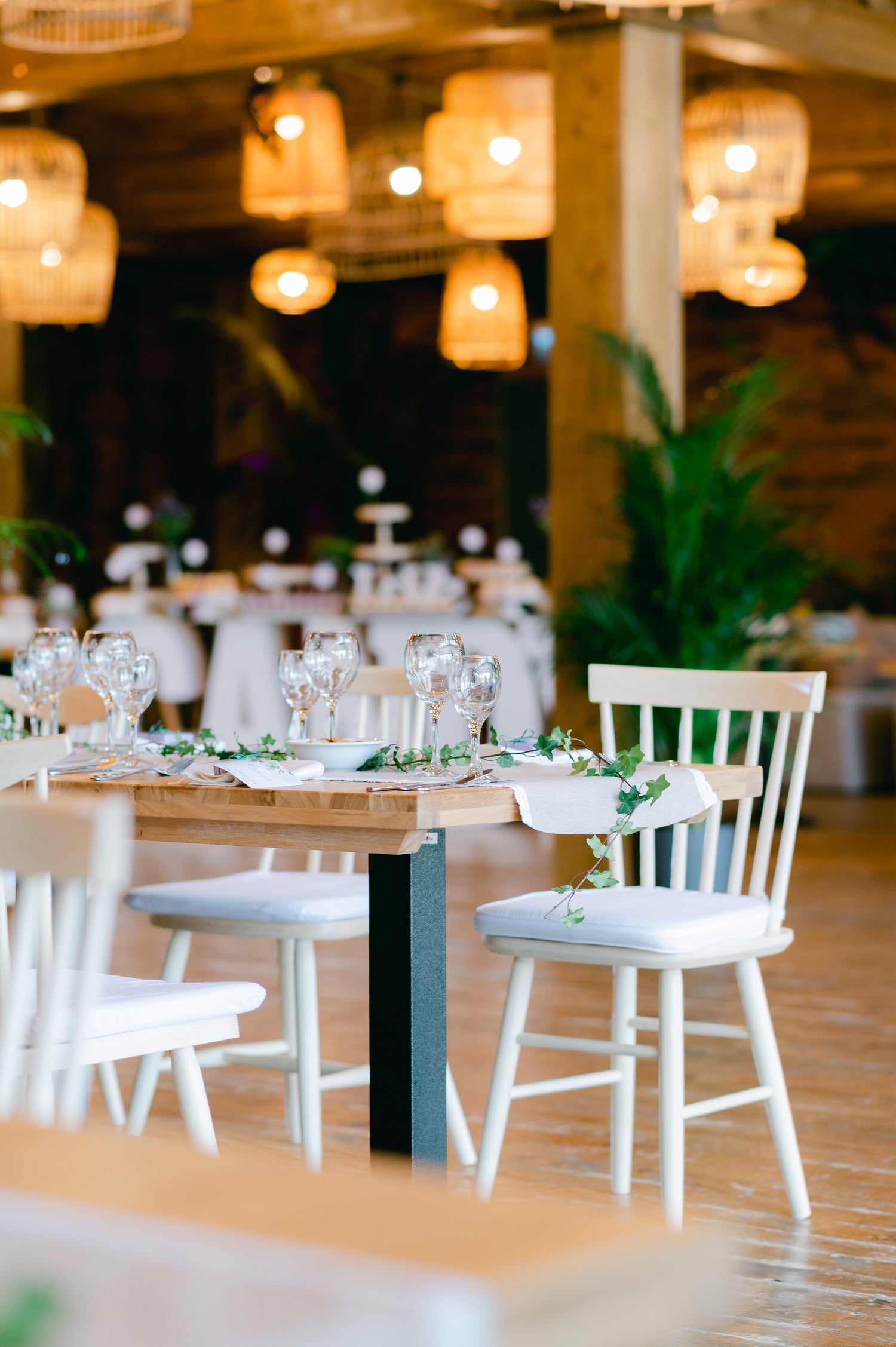 Eventdekoration auf einer Hochzeit